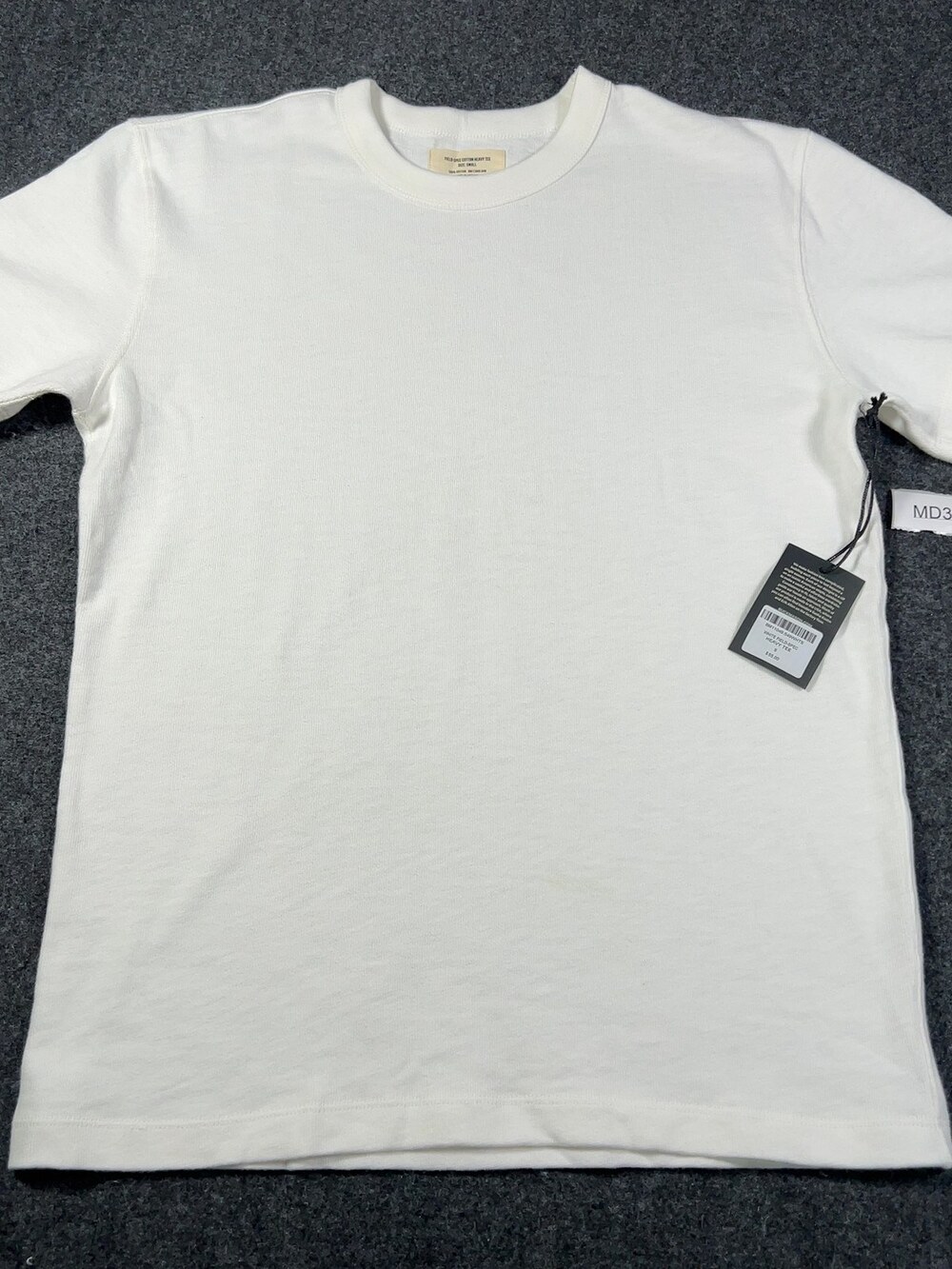 Buck Mason White Field-Spec Cotton Heavy Tee Mens Sz Small NWI Msrp55 [MD3]